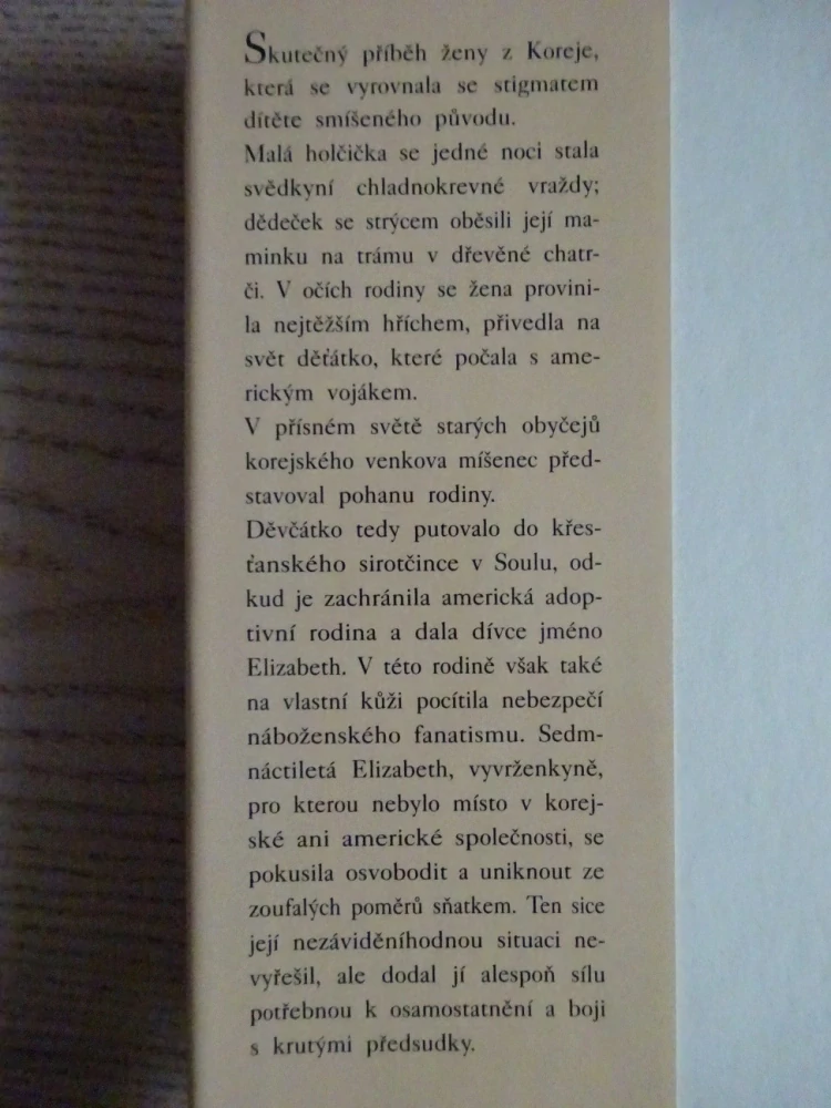 BEZEJMENNÁ, ELIZABETH KIMOVÁ, POUŤ Z KOREJE DO KALIFORNIE,  **an