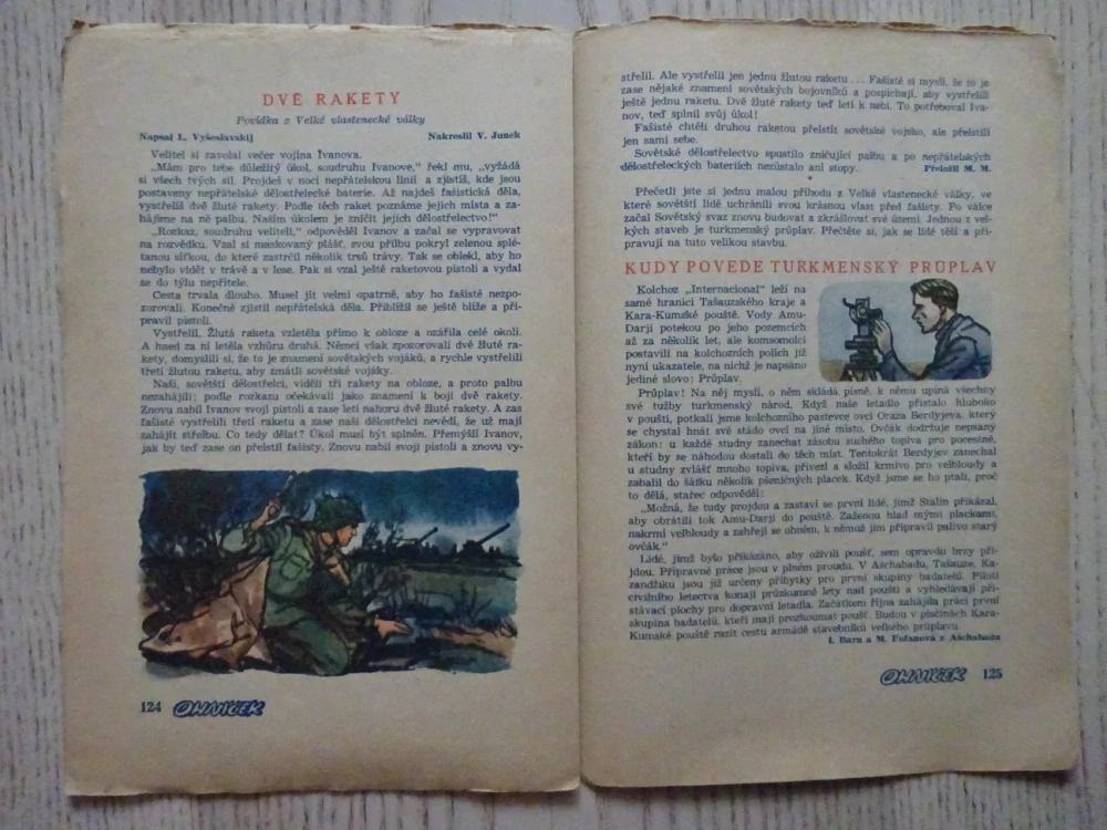 OHNÍČEK Č. 8/1950, KOMIKS, NEPRAKTA, SEKORA, BURIAN