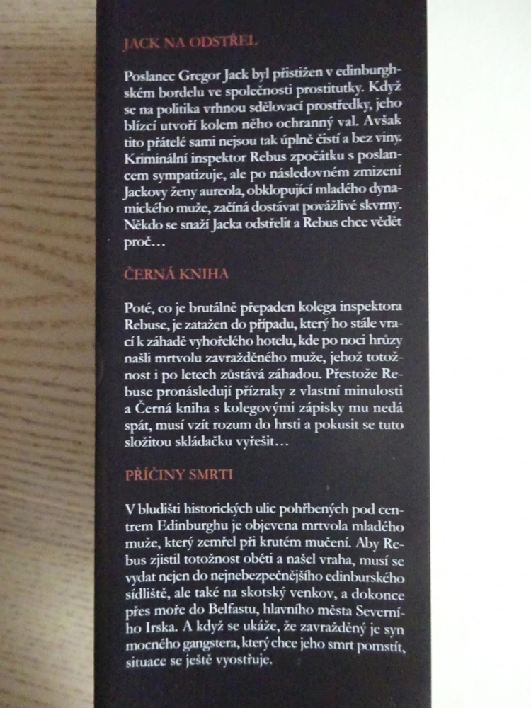 OMNIBUS, JACK NA ODSTŘEL, ČERNÁ KNIHA, PŘÍČINY SMRTI, IAN RANKLIN, **an