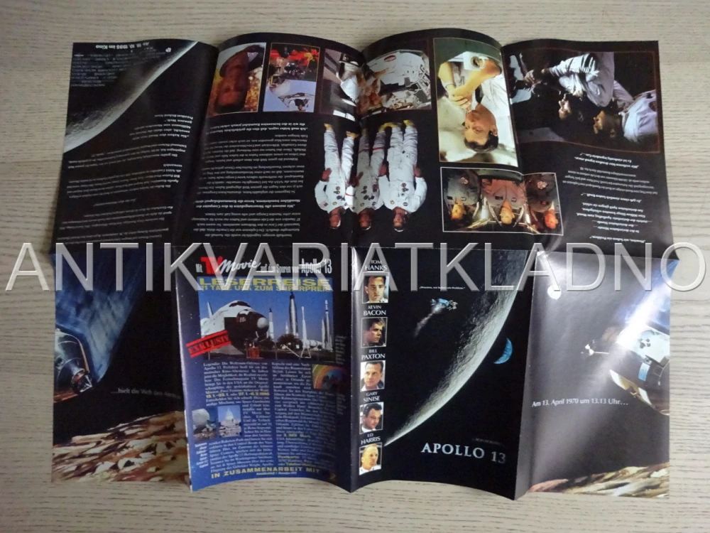 APOLLO 13, T. HANKS, K. BACON, B. PAXTON, FILMOVÝ LETÁK