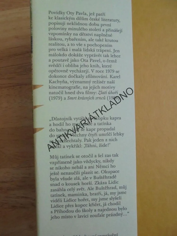 ZLATÍ ÚHOŘI, OTA PAVEL, **an
