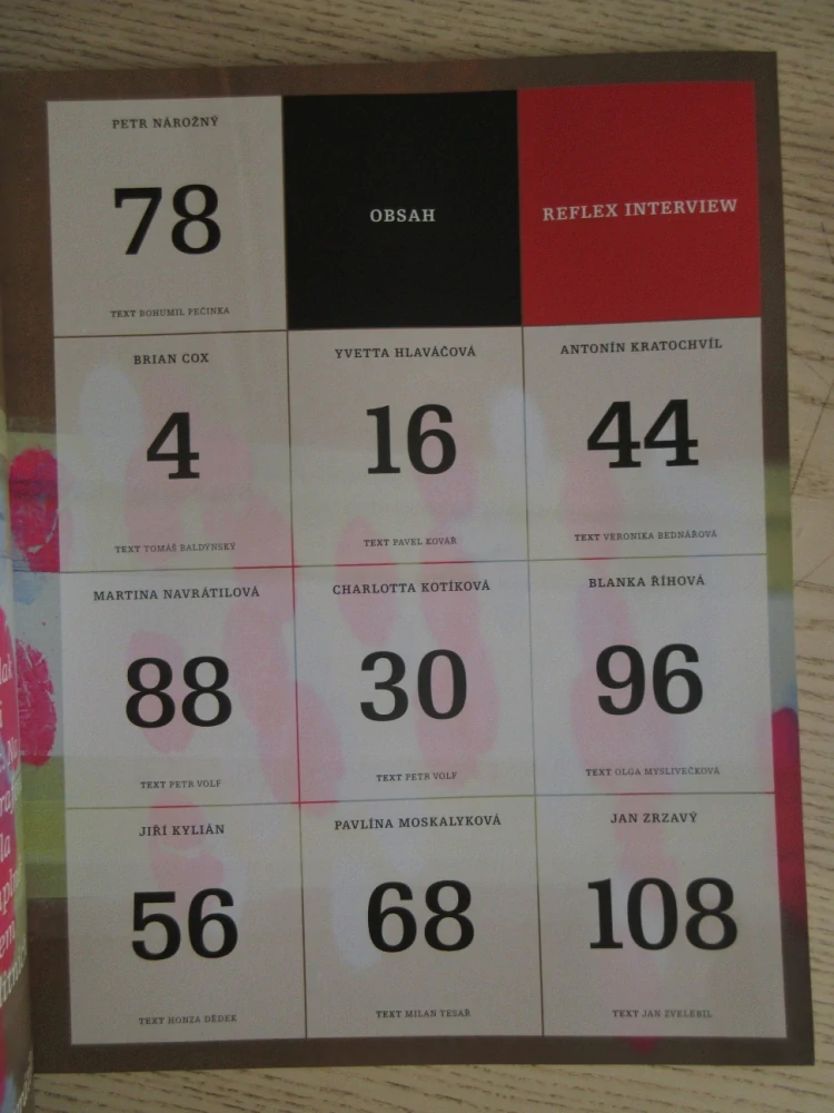 REFLEX INTERVIEW, PETR NÁROŽNÝ, MARTINA NAVRÁTILOVÁ, BLANKA ŘÍHOVÁ, JAN ZRZAVÝ, ANTONÍN KRATOCHVÍL, JIŘÍ KYLIÁN, II/2006, **an