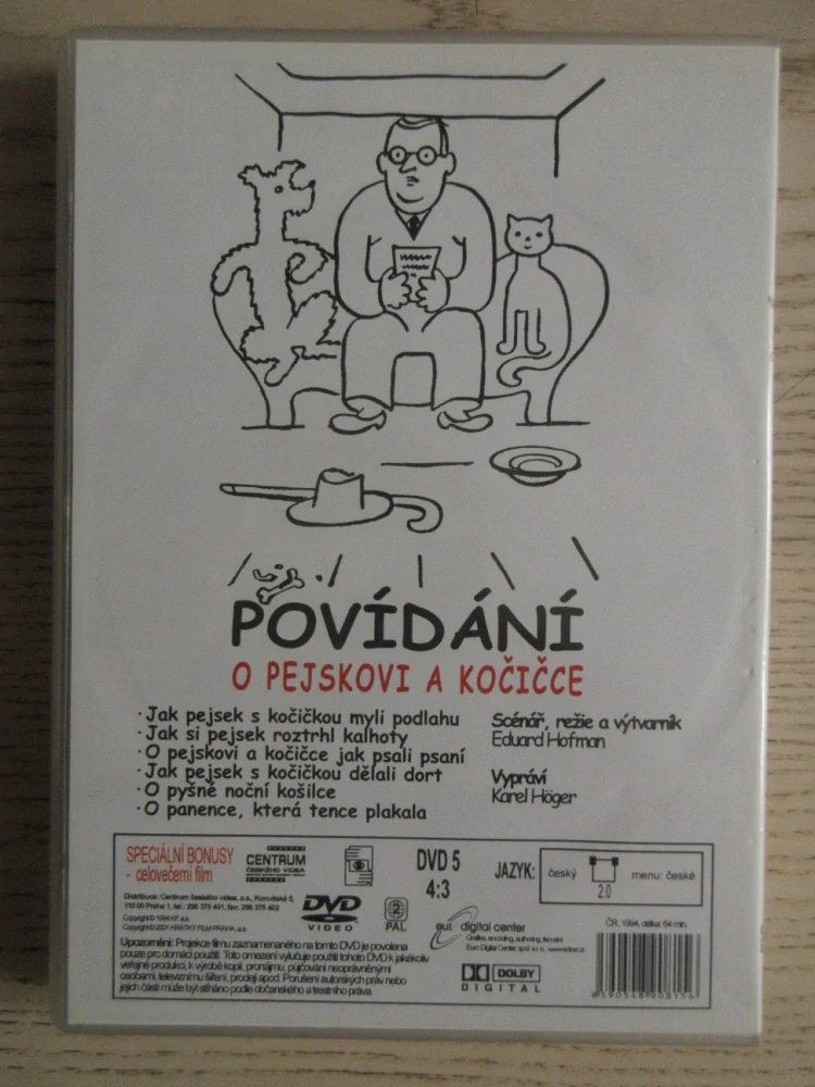 POVÍDÁNÍ O PEJSKOVI A KOČIČCE, DVD FILM