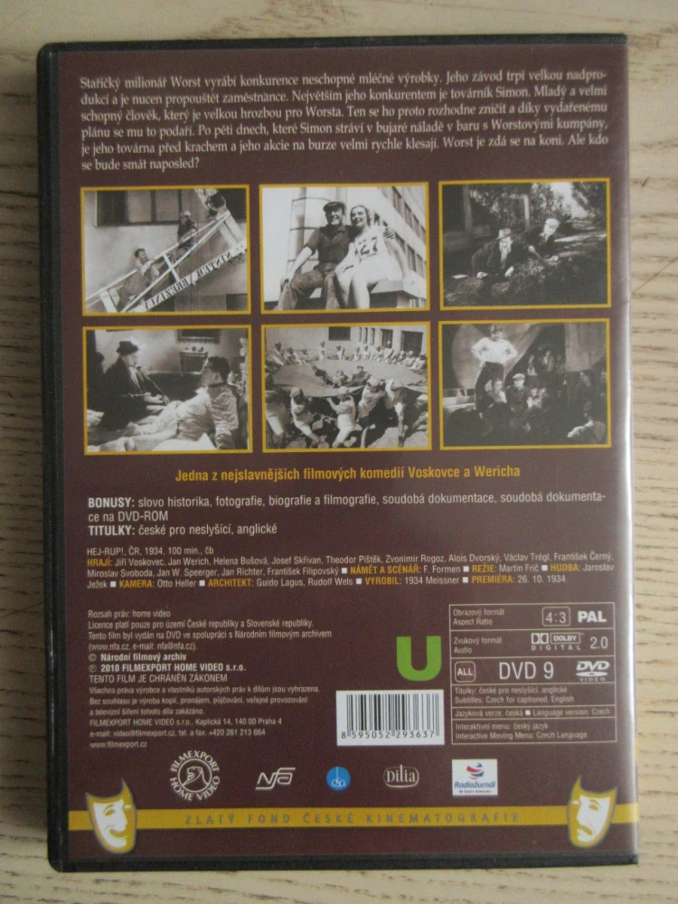 HEJ-RUP!, J. VOSKOVEC, J. WERICH, DVD FILM ČR