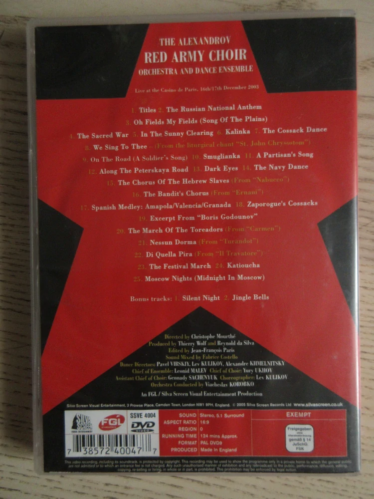ALEXANDROVCI, RED ARMY CHOIR, DVD HUDBA