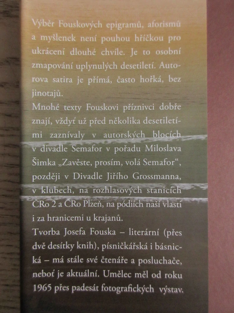 FOUSEK DO KAPSY, JOSEF FOUSEK, **an