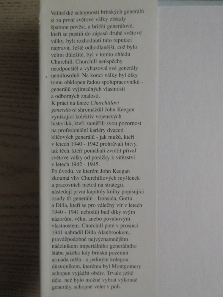 CHURCHILLOVI GENERÁLOVÉ, JOHN KEEGAN, **an