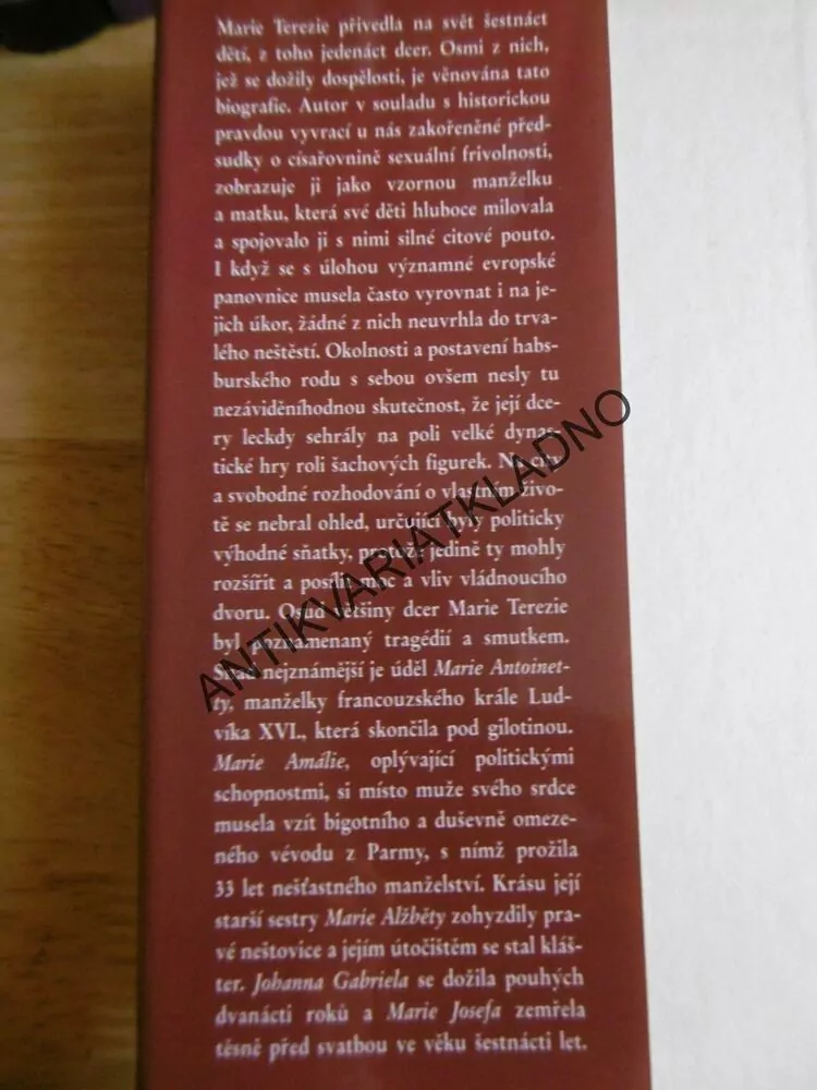 DCERY MARIE TEREZIE, FRIEDRICH WEISSENSTEINER, **an