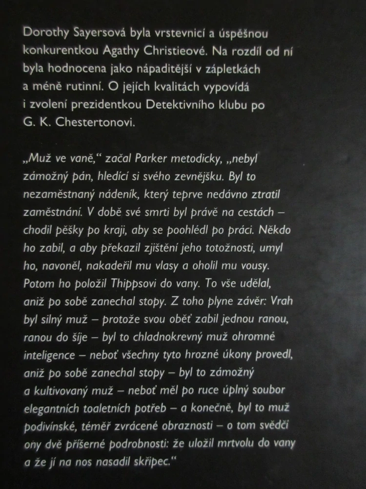 VRAŽDA ŽÁDÁ METODU, DOROTHY L. SAYERSOVÁ, **an