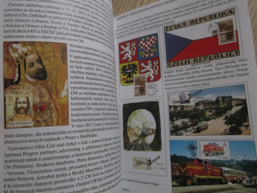 ZPRAVODAJ, ČASOPIS PRO ČLENY SPOLEČNOSTI SBĚRATELŮ ČESKOLSOVENSKÝCH ZNÁMEK, Č. 152/2018, **an