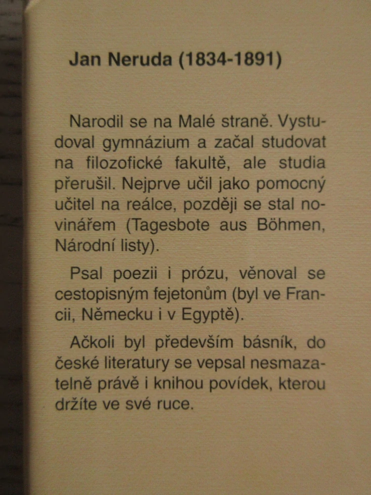 POVÍDKY MALOSTRANSKÉ, JAN NERUDA, UNHOLY CATEDRAL, **an