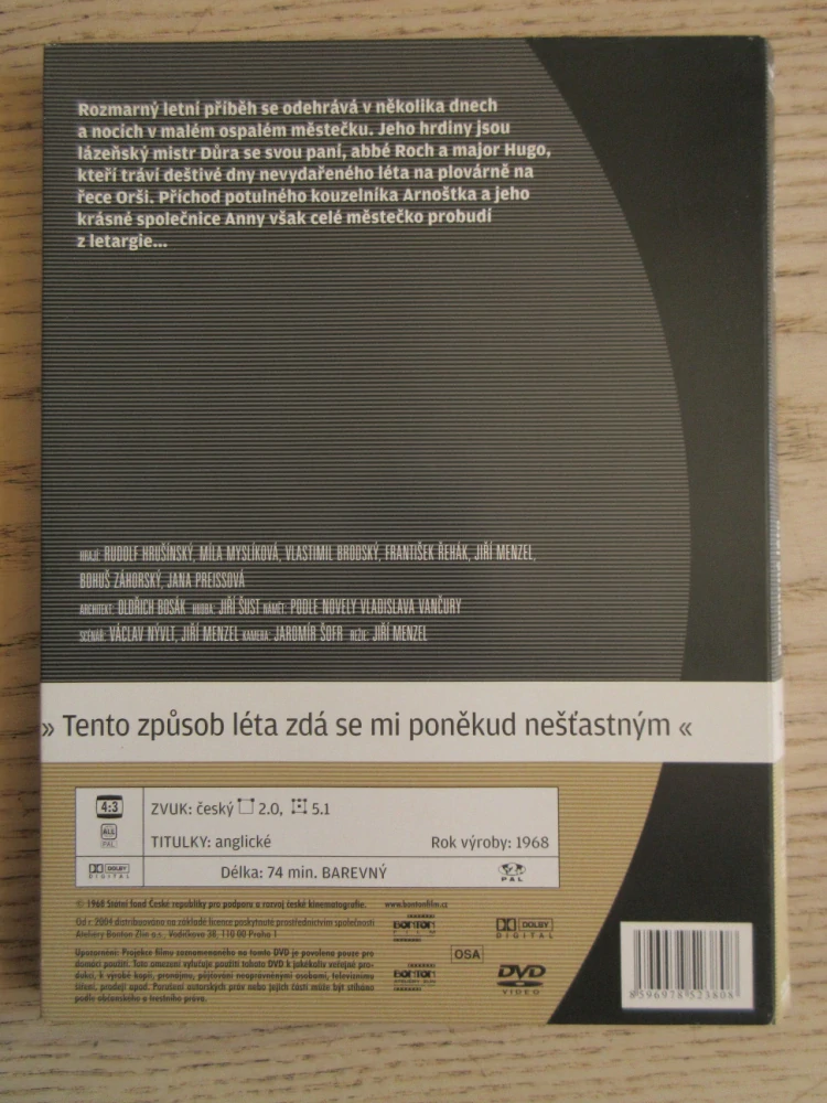 ROZMARNÉ LÉTO, R. HRUŠÍNSKÝ, V. BRODSKÝ, DVD FILM ČR