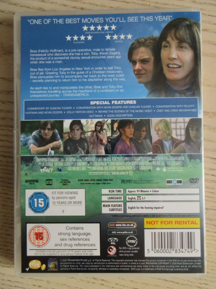 TRANS AMERICA, DVD FILM