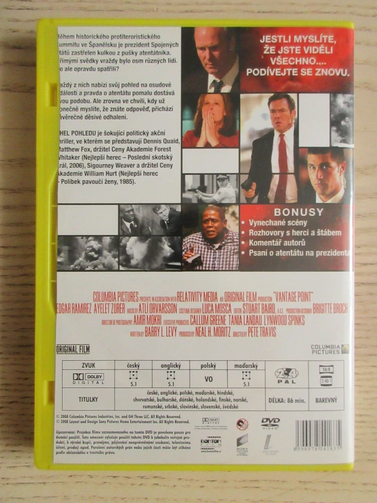 ÚHEL POHLEDU, D. QUAID, M. FOX, DVD FILM