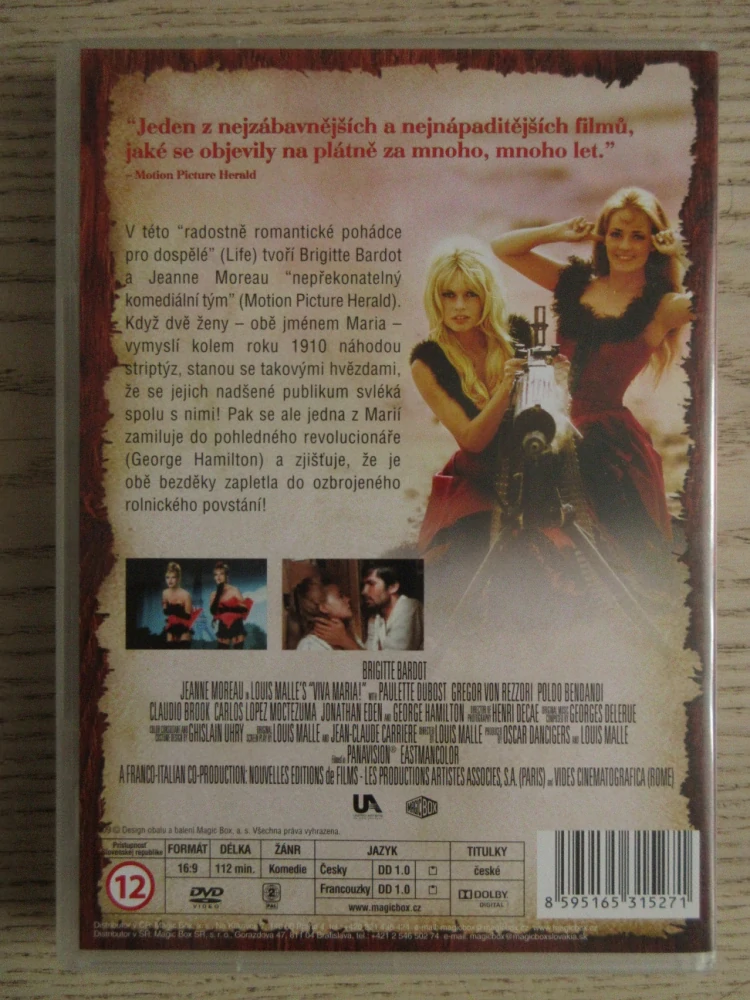 VIVA MARIA!, B. BARDOT, DVD FILM