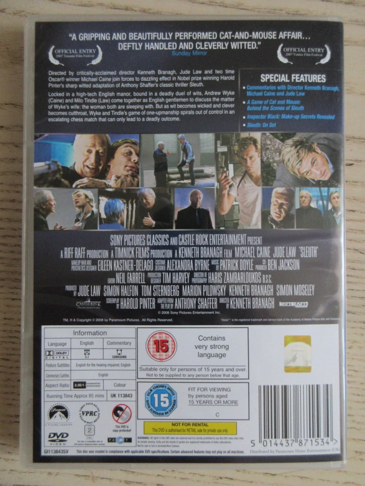 SLÍDIL, M. CAINE, J. LAW, GB OBAL, ČESKÁ VERZE, DVD FILM