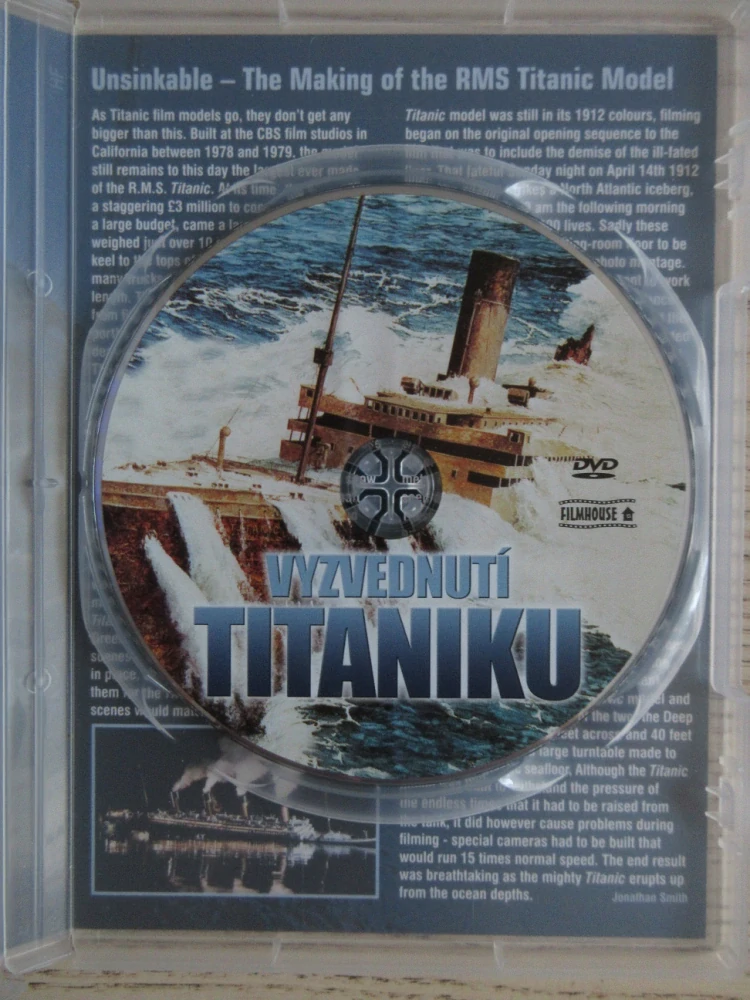 VYZVEDNUTÍ TITANIKU, R. JORDAN, J. ROBARDS, GB OBAL, ČESKÁ VERZE, DVD FILM