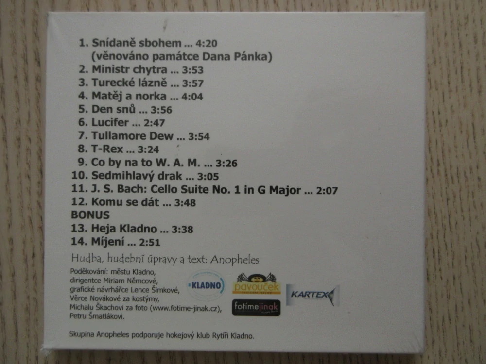 ANOPHELES, SNÍDANĚ S BACHEM, KLADNO, CD HUDBA