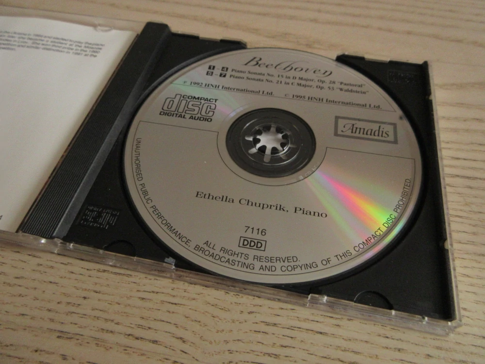 LUDWIG VAN BEETHOVEN, PIANO SONATAS, PASTORAL, WALDSTEIN, CD VÁŽNÁ HUDBA