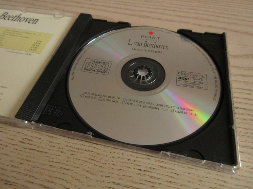 LUDWIG VAN BEETHOVEN, MISSA SOLEMNIS, CD VÁŽNÁ HUDBA