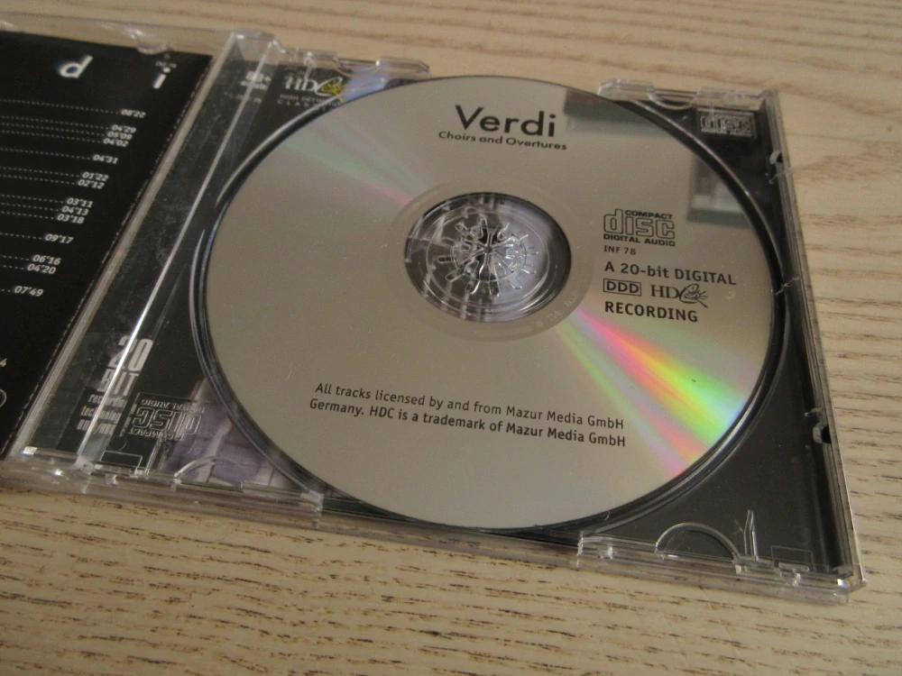 VERDI, CHOIRS, AND OVERTURES, CD VÁŽNÁ HUDBA