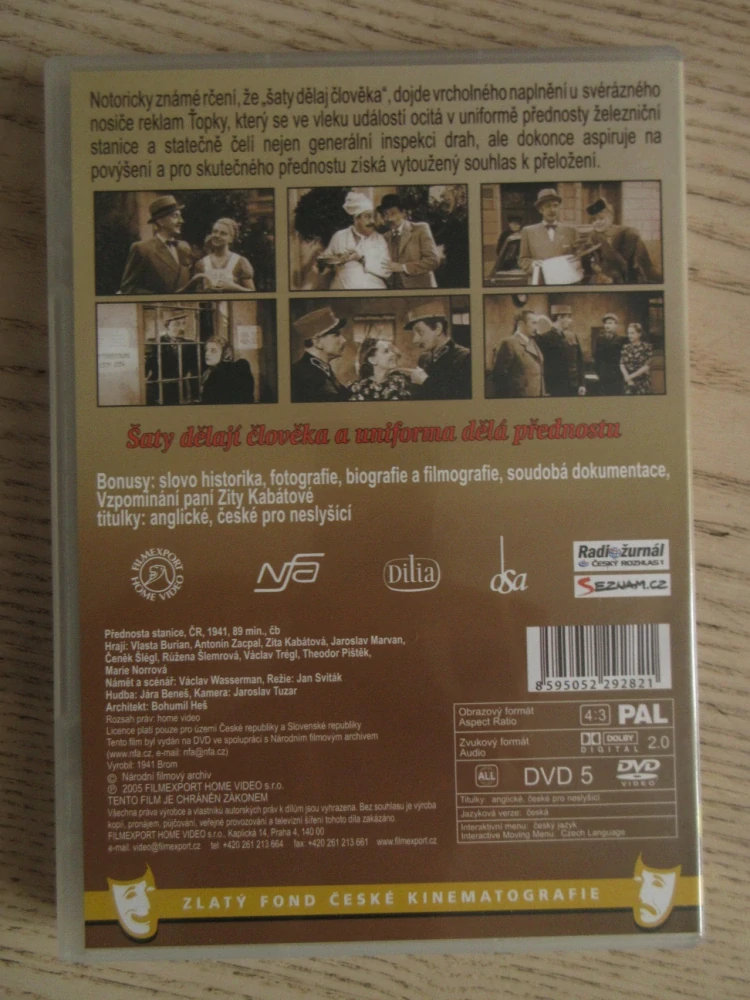 PŘEDNOSTA STANICE, DVD FILM  ČR