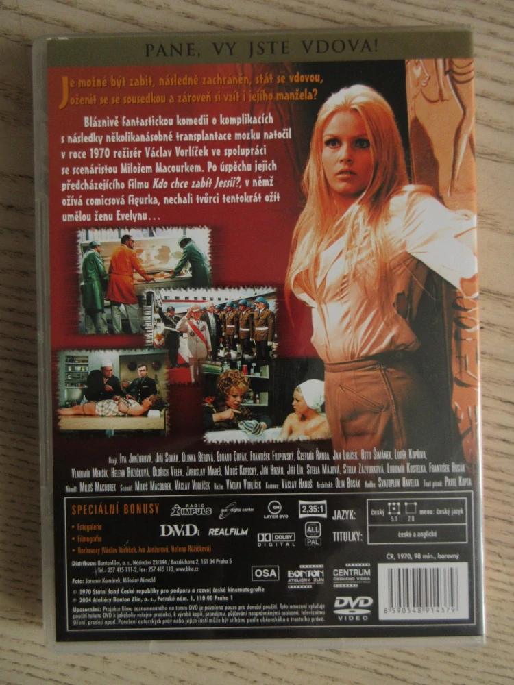 PANE, VY JSTE VDOVA!, DVD FILM ČR