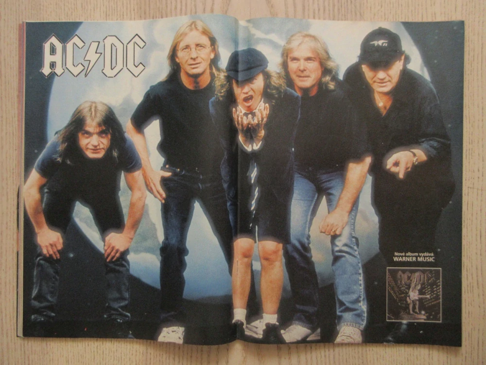 ROCKOVÝ MAGAZÍN SPARK, Č. 5/2000, PLAKÁT AC/DC, ZZ TOP, **an