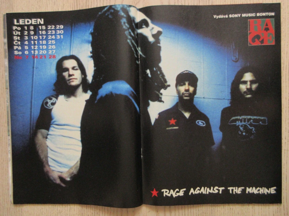 ROCKOVÝ MAGAZÍN SPARK, Č. 1/2001, PLAKÁT RAGE AGAINTS THE MACHINE, **an