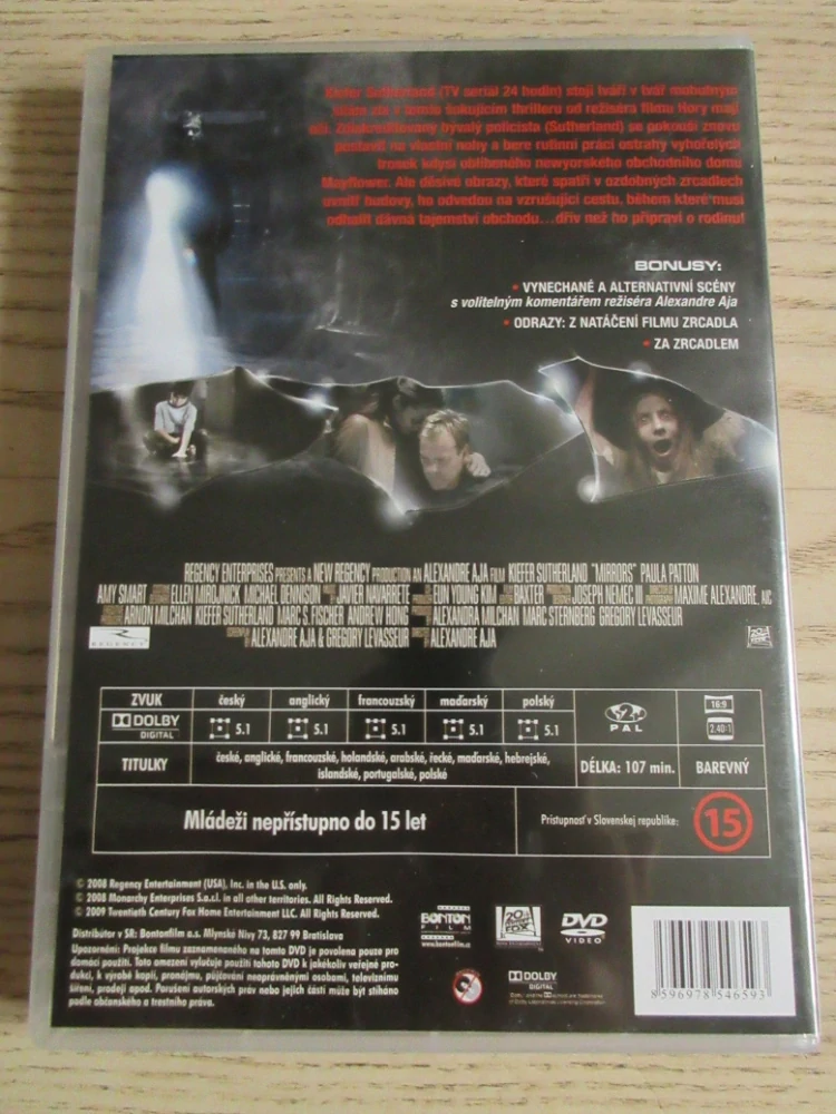 ZRCADLA, K. SUTHERLAND, DVD FILM