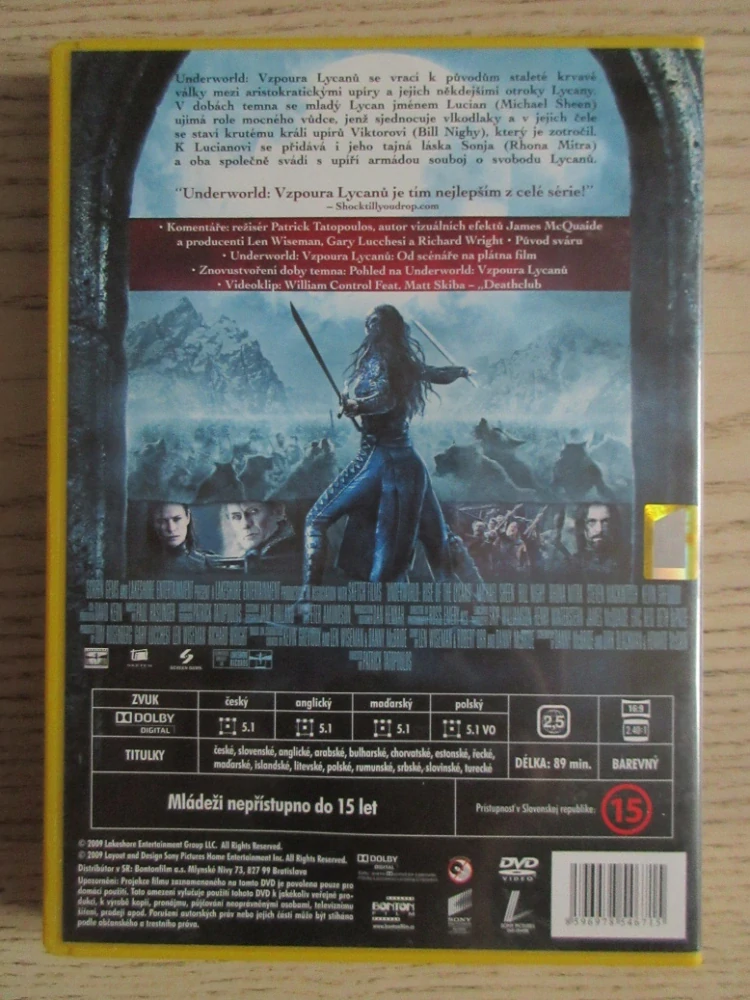 UNDERWORLD: VZPOURA LYCANŮ, B. NIGHY, R. MITRA, DVD FILM