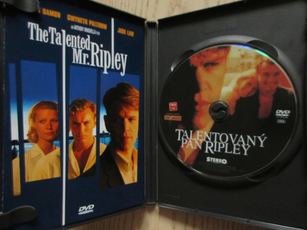 TALENTOVANÝ PAN RIPLEY, M. DAMON, G. PALTROW, GB OBAL, ČESKÁ VERZE, DVD FILM