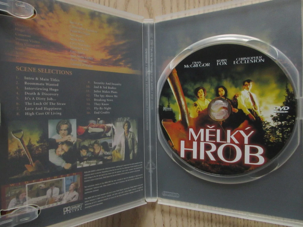 MĚLKÝ HROB, K. FOX, E. MCGREGOR, GB OBAL, ČESKÁ VERZE, DVD FILM