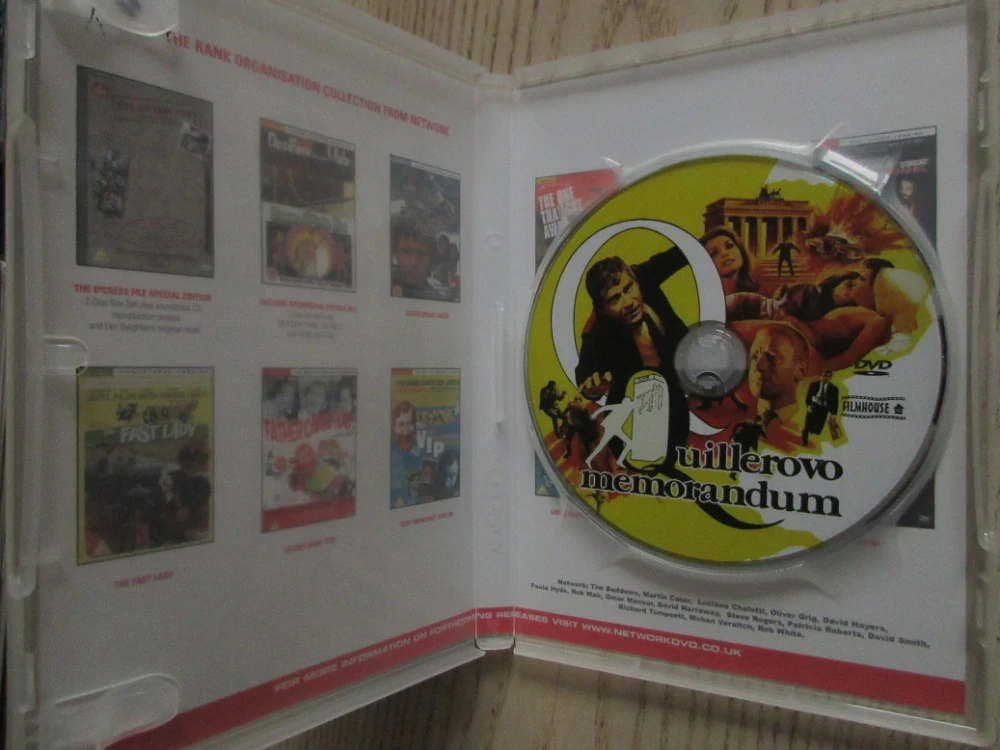 QUILLEROVI MEMORANDUM, GB OBAL, ČESKÁ VERZE, DVD FILM