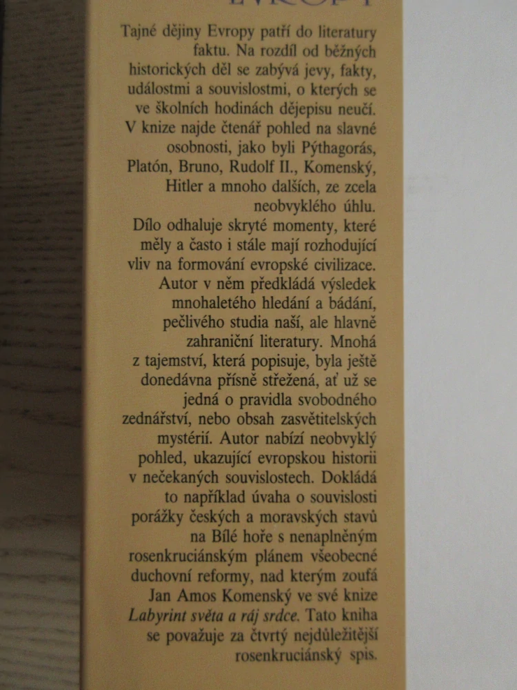 TAJNÉ DĚJINY EVROPY, BOHUMIL VURM, **an