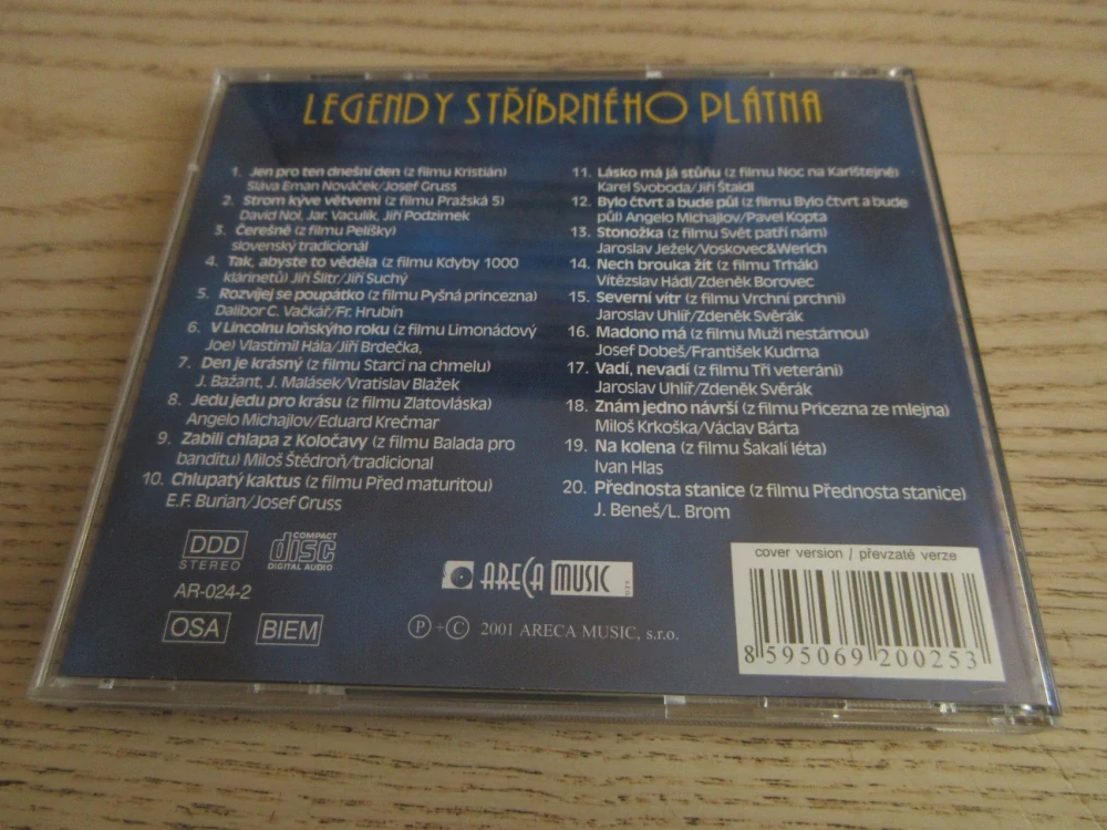 LEGENDY STŘÍBRNÉHO PLÁTNA, PÍSNIČKY Z ČESKÝCH FILMŮ, CD HUDBA