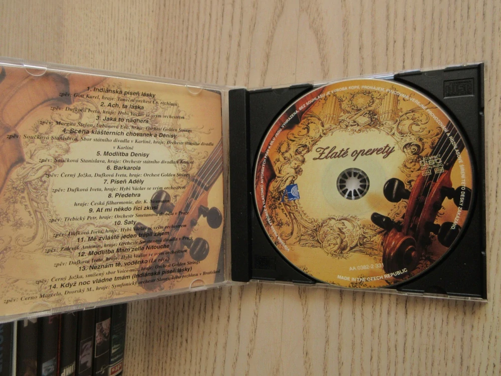 ZLATÉ OPERETY, K. GOTT, P. DVORSKÝ, Š. MARGITA A DALŠÍ, CD HUDBA