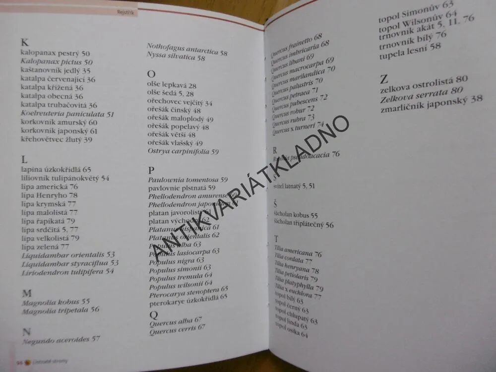 LISTNATÉ STROMY V ZAHRADĚ, PETR HORÁČEK, **an