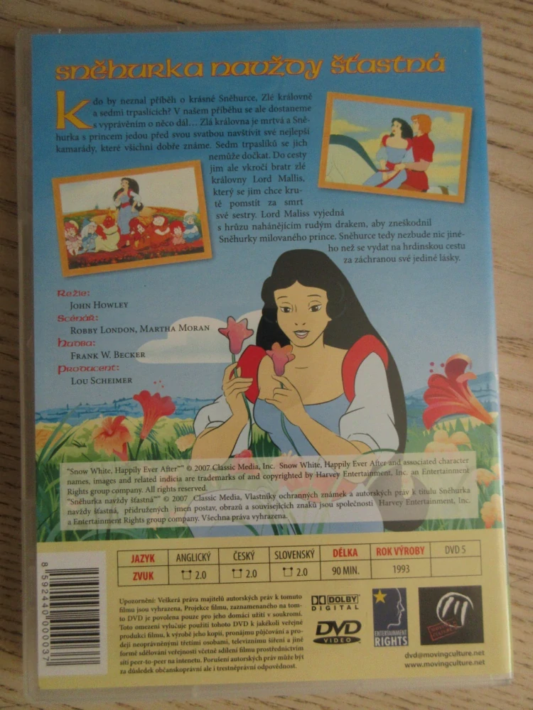 SNĚHURKA NAVŽDY ŠŤASTNÁ, DVD FILM 