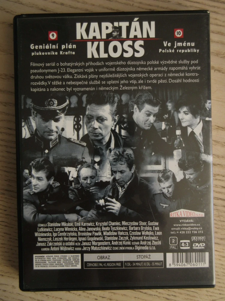 KAPITÁN KLOSS - S NASAZENÍM ŽIVOTA, DÍL 9+10, DVD FILM