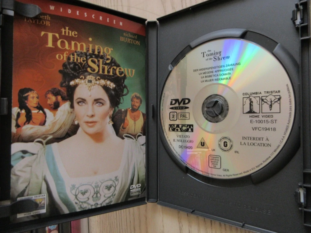 ZKROCENÍ ZLÉ ŽENY, E. TAYLOR, R. BURTON, DVD FILM