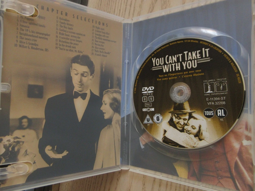 VŽDYŤ JSME JEN JEDNOU NA SVĚTĚ, J. ARTHUR, L. BARRYMORE, E. ARNOLD, DVD FILM