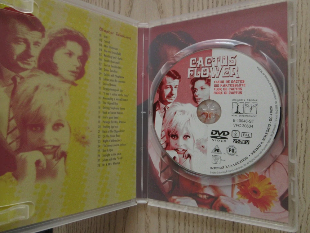 KAKTUSOVÝ KVĚT, W. MATTHAU, I. BERGMAN, G. HAWN, DVD FILM