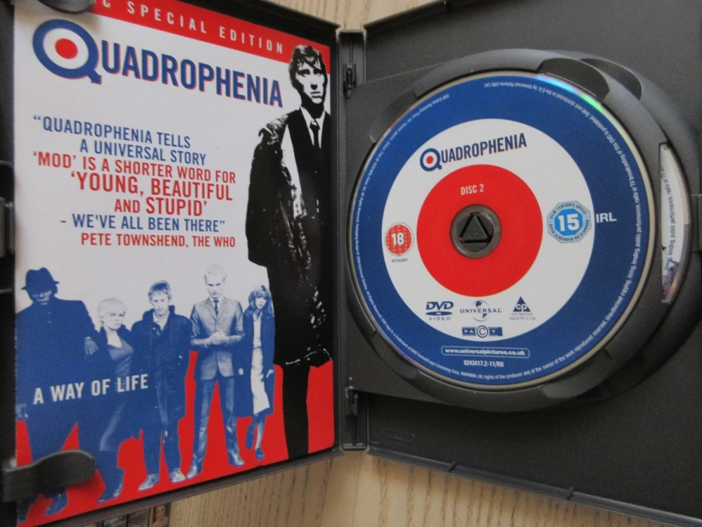 QUADROPHENIA, P. DANIELS, M. WINGETT, 2X DVD FILM