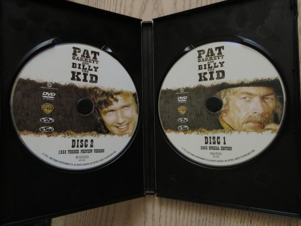 PAT GARRETT AND BILLY THE KID, J. COBURN, B. DYLAN, 2X DVD FILM