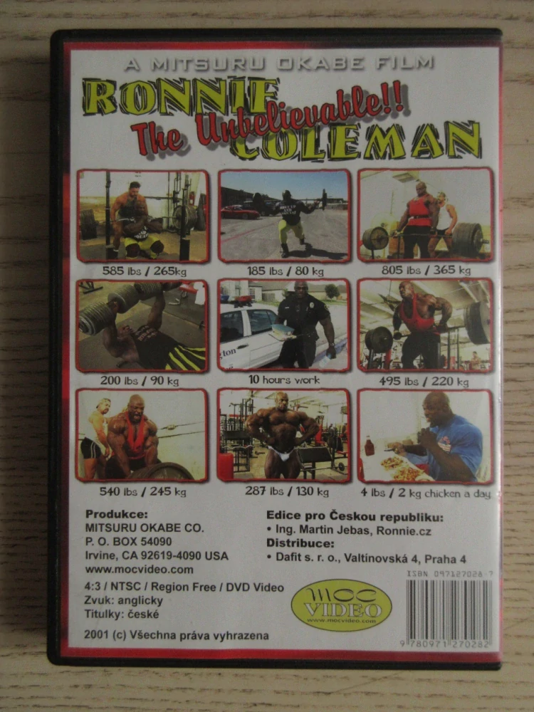 RONNIE COLEMAN - THE UNBELIEVABLE!!, DVD FILM