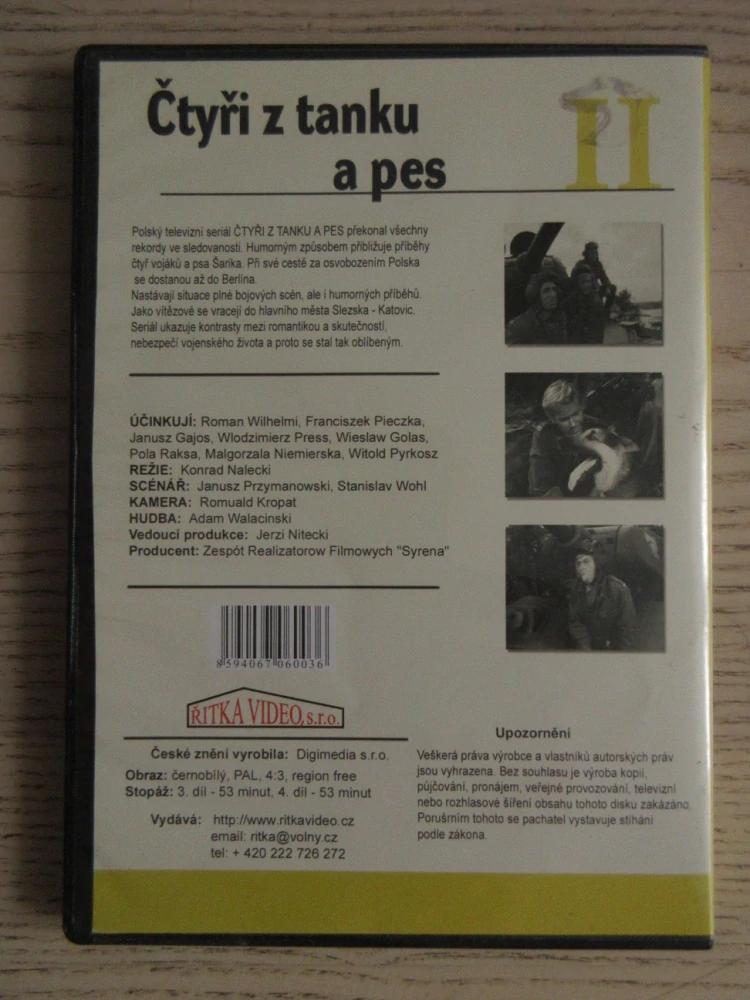 ČTYŘI Z TANKU A PES, DÍL 3+4, J. GAJOS, R. WILHELMI, DVD FILM ČR
