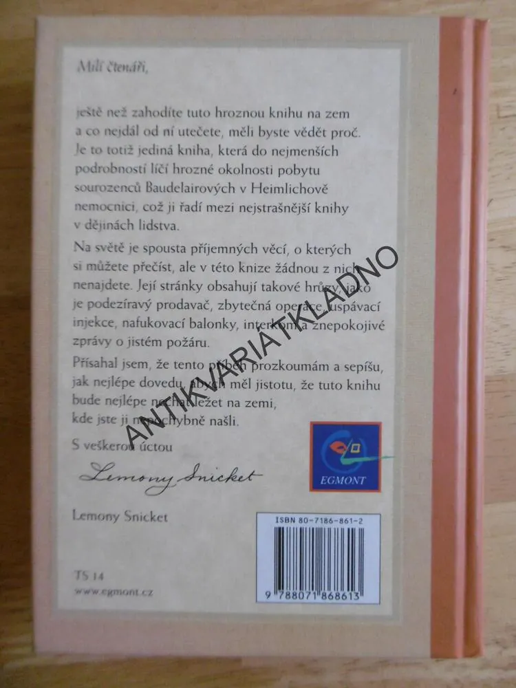 ŘADA NEŠŤASTNÝCH PŘÍHOD, 8., ZÁKEŘNÁ NEMOCNICE, LEMONY SNICKET