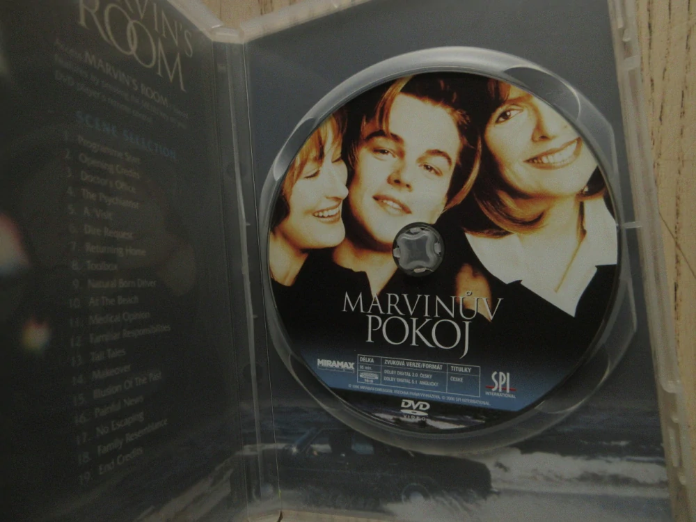 MARVINŮV POKOJ, DI CAPRIO, GB OBAL, ČESKÉ DVD FILM