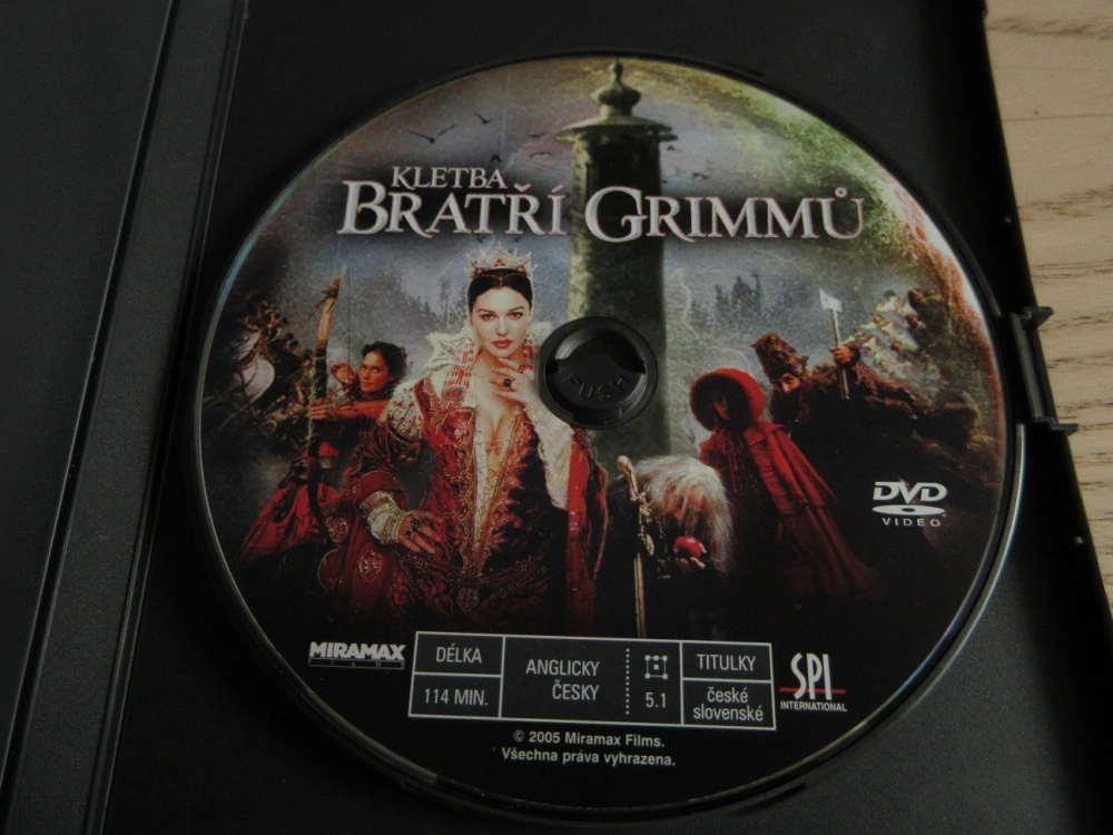 KLETBA BRATŘÍ GRIMMŮ, DAMON, LEDGER, GB OBAL, ČESKÉ DVD FILM
